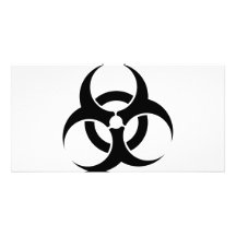 Bio-Gefahrnsymbol Foto Grußkarte