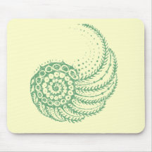 Bio gewundenes Grün Mousepads