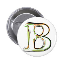 Bio Schriftartillustration Anstecknadelbuttons
