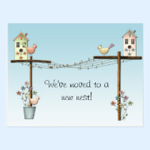Birdhouse-neue Adressen-Postkarte postkarten