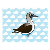 Birdorable Blau-füßiger Dummkopf Postkarten