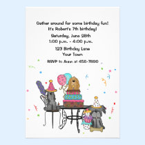 Birthday Celebrating Dogs einladungen