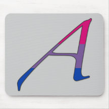 Bisexueller Stolz "Scharlachrot" des Buchstabe-A Mousepad
