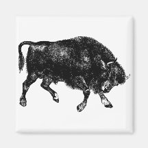 Bison-Büffel-amerikanischer Vintager hölzerner Sti Magnets