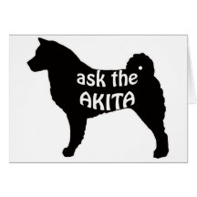 Bitten Sie um um das Akita Grußkarten