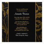 Black and Gold Damask - Bridal Shower 2 Personalized Invitations