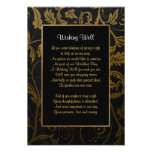 Black and Gold Damask Wedding - Wishing Well Personalized Invite