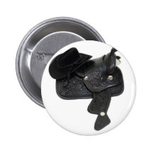 BlackCowboyHatSaddle080509 Anstecknadelbuttons