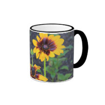 Blackeyed Susanblumenbecher mit schwarzer Ordnung Haferl