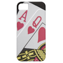 Blackjack-Hand - As und Königin (3) iPhone 5 Hülle