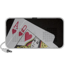 Blackjack-Hand - As und Königin (3) Notebook Lautsprecher
