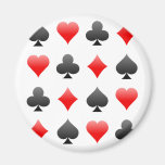 Blackjack-/Poker-Karten-Anzüge: Vektorkunst: Kühlschrankmagnete