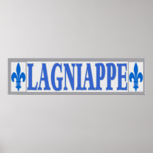 Blau deckt Lagniappe mit Ziegeln Plakate