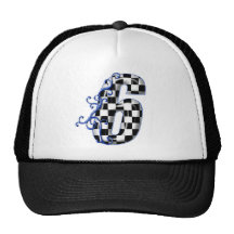 Blau der Nr. 6 Truckerkappe
