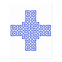 Blau des keltischen Kreuz-6 Postkarten
