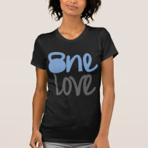 Blau "eine Liebe " Tshirt