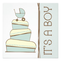 Blau "es ist eine Boy Babyparty-Einladung