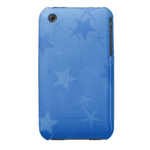 Blau gezeichnetes Stern-Feld Case-Mate iPhone 3 Hülle