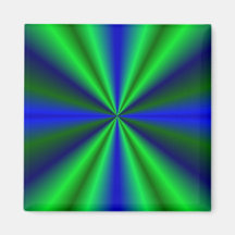 blau grün Regenbogen Kühlschrankmagnet