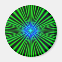 Blau - grüne Stern Kühlschrankmagnet