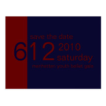 Blau u. Rot Save the Date Postkarte