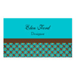 Blau und Blumen-Geschäfts-Karten Browns elegante Visitenkartenvorlagen