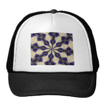Blau und Granat Kaliedoscope Baseball Kappe