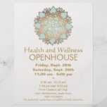 Blau und Imitat-Goldblattgesundheits-und Wellness-