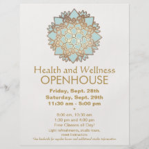 Blau und Imitat-Goldblattgesundheits-und Wellness-