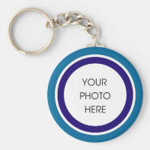 Blau-und Marine-Foto Keychain Schlüsselanhänger