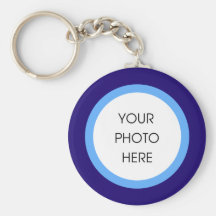 Blau-und Marine-Foto Keychain Schlüsselband