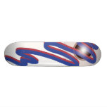 Blau und roter Aufflackern-Anschlag Skateboarddeck