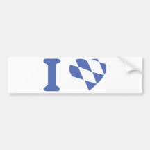 blau-weiße i-Liebeikone Autosticker