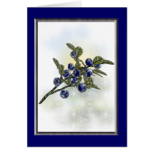 Blaubeere Grußkarte