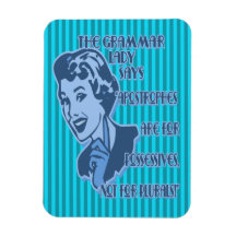 Blaue Apostrophe erstklassiger Flexi Magnet