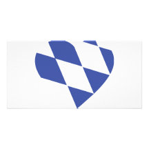 blaue bayerische Herzikone Bildkarte