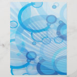 blaue Blasenwellen Flyerbedruckung