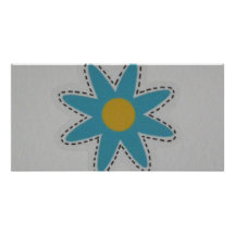 blaue Blume Photokarten