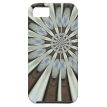 Blaue Blumen-Blumenblätter von der Sandelholz-Kuns iPhone 5 Cover