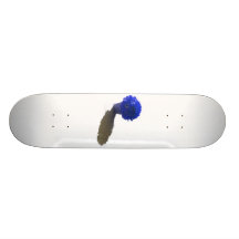 Blaue Blumen-weißer Eimer und Schatten Individuelle Decks