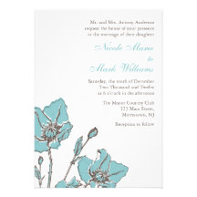 Blaue Blüten, die Einladungen Wedding sind