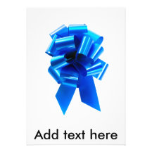 Blaue Cockade-Taufe-Einladungs-Schablone