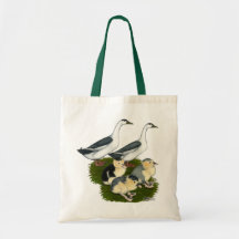 Blaue Elster-Enten-Familie Tragetasche