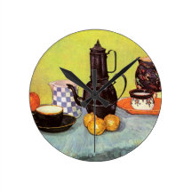 Blaue Email-Kaffeekanne Van Gogh, Töpferware, Fruc
