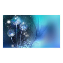 blaue Fantasielöwenzahn-Visitenkarte