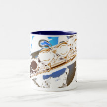 blaue FlötenKaffeetasse