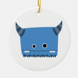 Blaue gehörnte Monster-Verzierung Ornamente