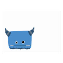 Blaue gehörnte Monster-Visitenkarte