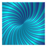 Blaue gewundene Turbulenz des Fotodruckes