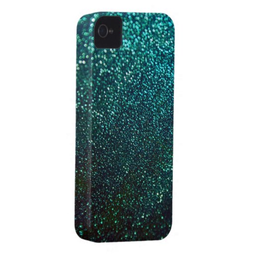 Blaue/grüne Glitter-Druck-Schein iPhone Abdeckung iPhone 4 Case-Mate Hülle